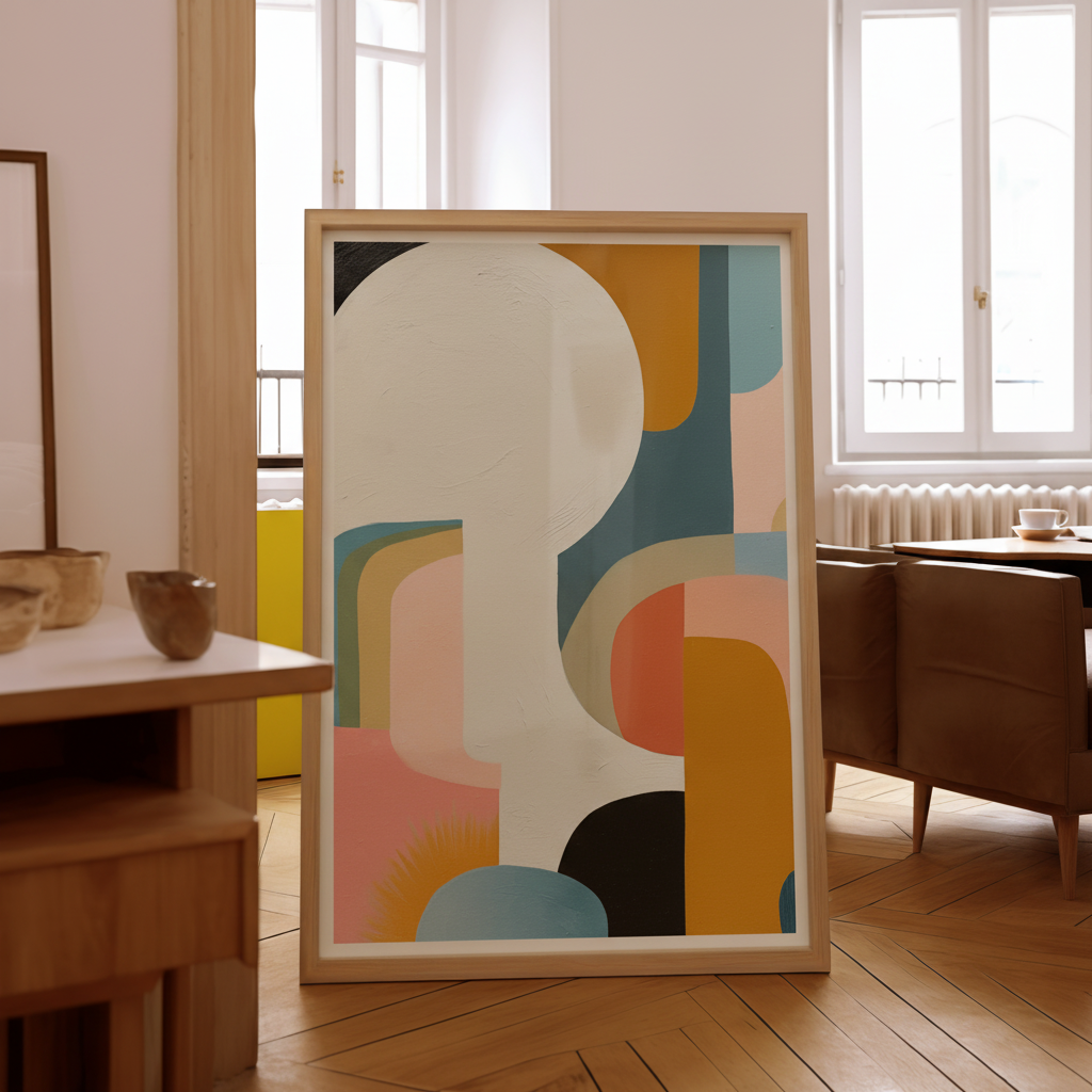 Colorful Abstract Geometric Art Print