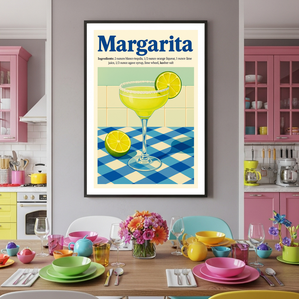 Cocktail Margarita Art Print Poster