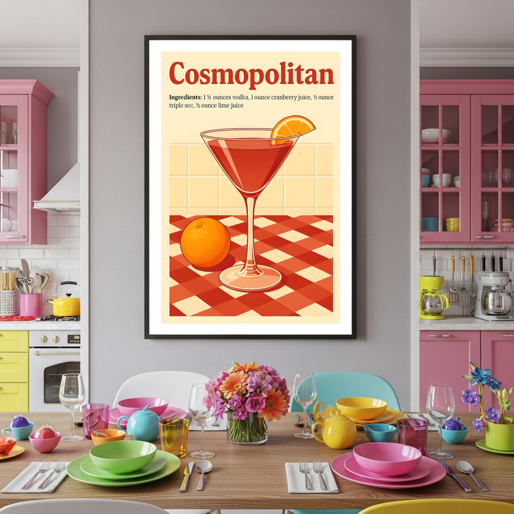 Cocktail Cosmopolitan Art Print Poster
