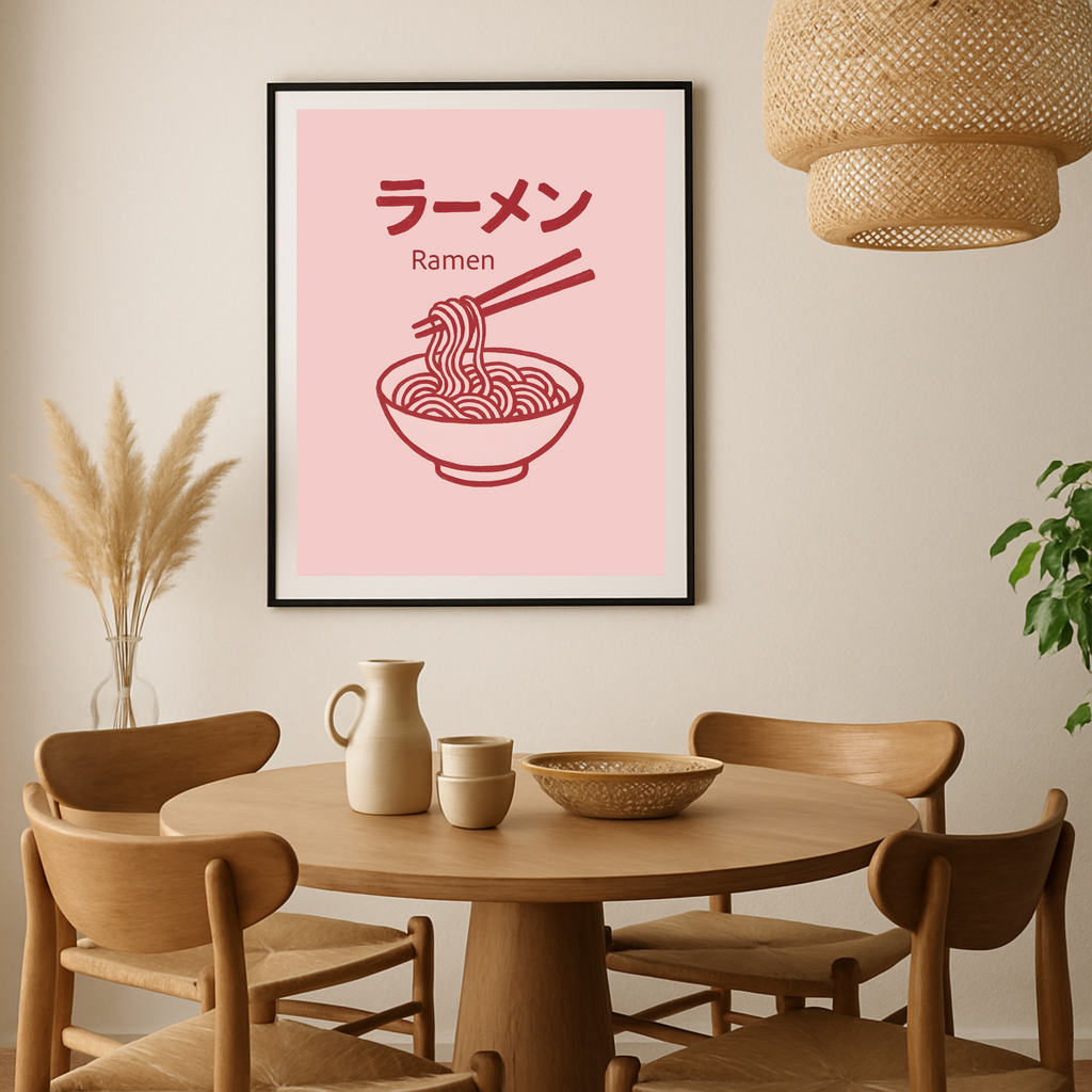 Ramen Red Art Print Poster