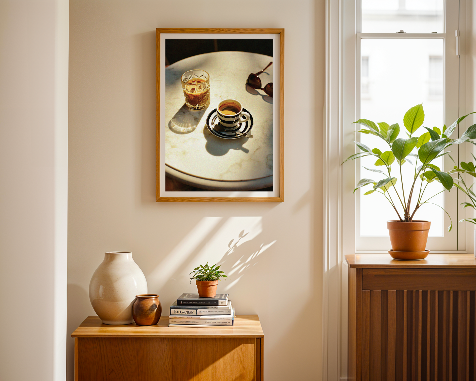 Chic Café Moments Art Print – Elevate Your Space with Timeless Elegance and Warm Hues