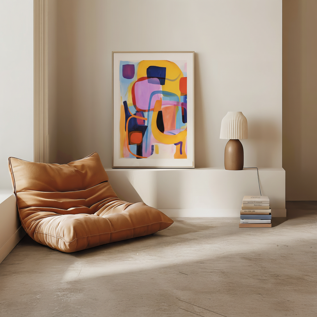 Vibrant Abstract Shapes Art Print