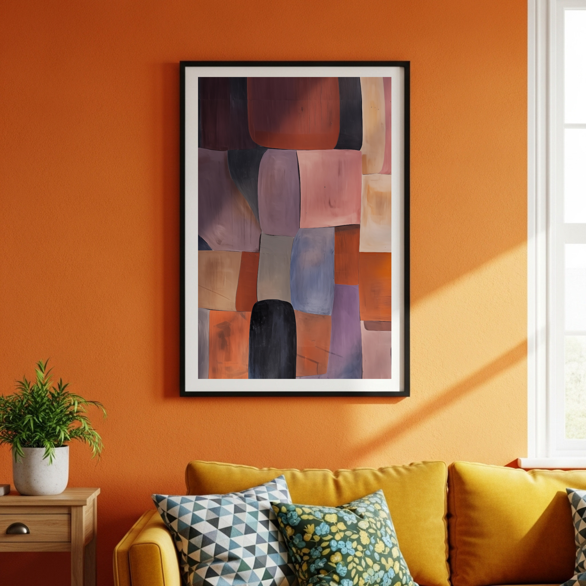 Abstract Multicolor Geometric Art Print