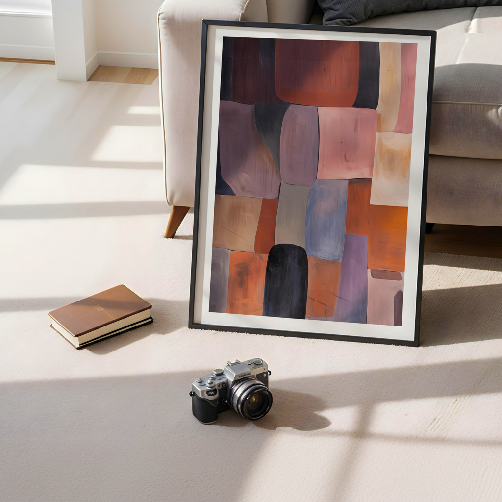Abstract Multicolor Geometric Art Print